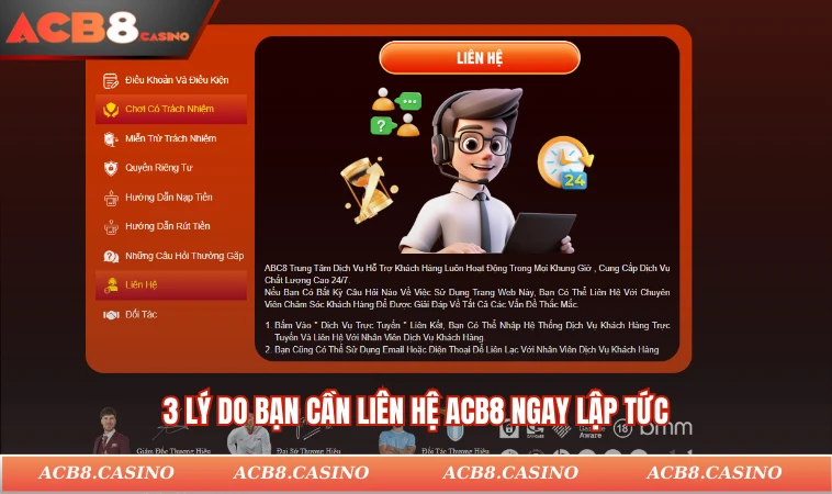 Liên hệ ACB8 1 3 lý do bạn cần liên hệ ACB8 ngay lập tức