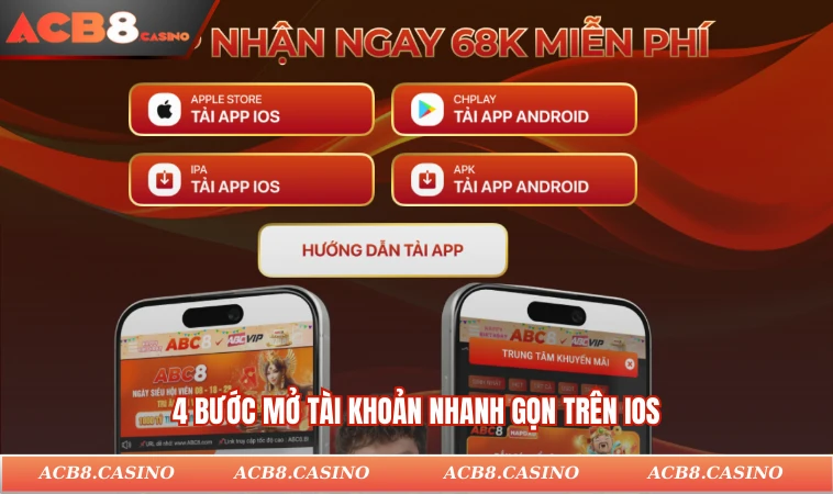 Tải app ACB8 1 4 bước mở tài khoản nhanh gọn trên iOS