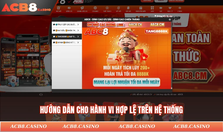 Hướng dẫn cho hành vi hợp lệ trên hệ thống