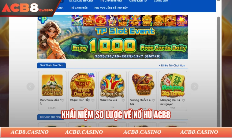 Khái niệm sơ lược về nổ hũ ACB8