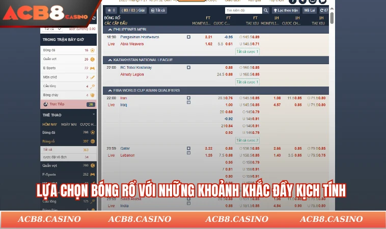 Lựa chọn bóng rổ với những khoảnh khắc đầy kịch tính