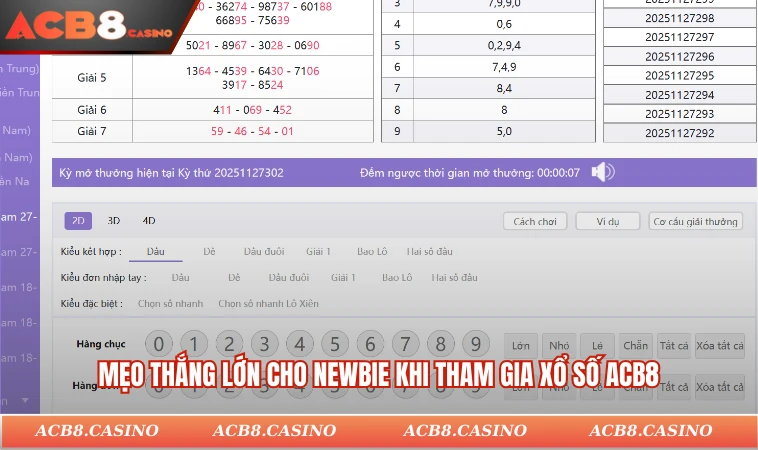 Xổ số ACB8 3 Mẹo thắng lớn cho newbie khi tham gia xổ số ACB8