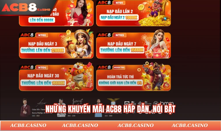 Những khuyến mãi ACB8 hấp dẫn, nổi bật