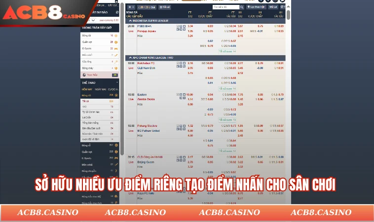 Sở hữu nhiều ưu điểm riêng tạo điểm nhấn cho sân chơi