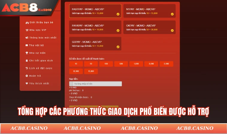 Tổng hợp các phương thức giao dịch phổ biến được hỗ trợ