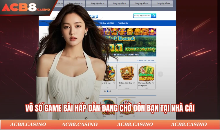 Vô số game bài hấp dẫn đang chờ đón bạn tại ACB8